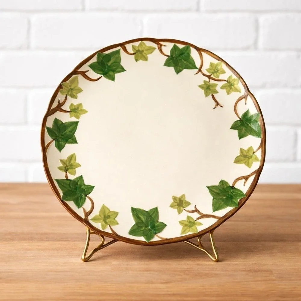 Vintage Hand Painted Ivy Decorative Wall Plate 11